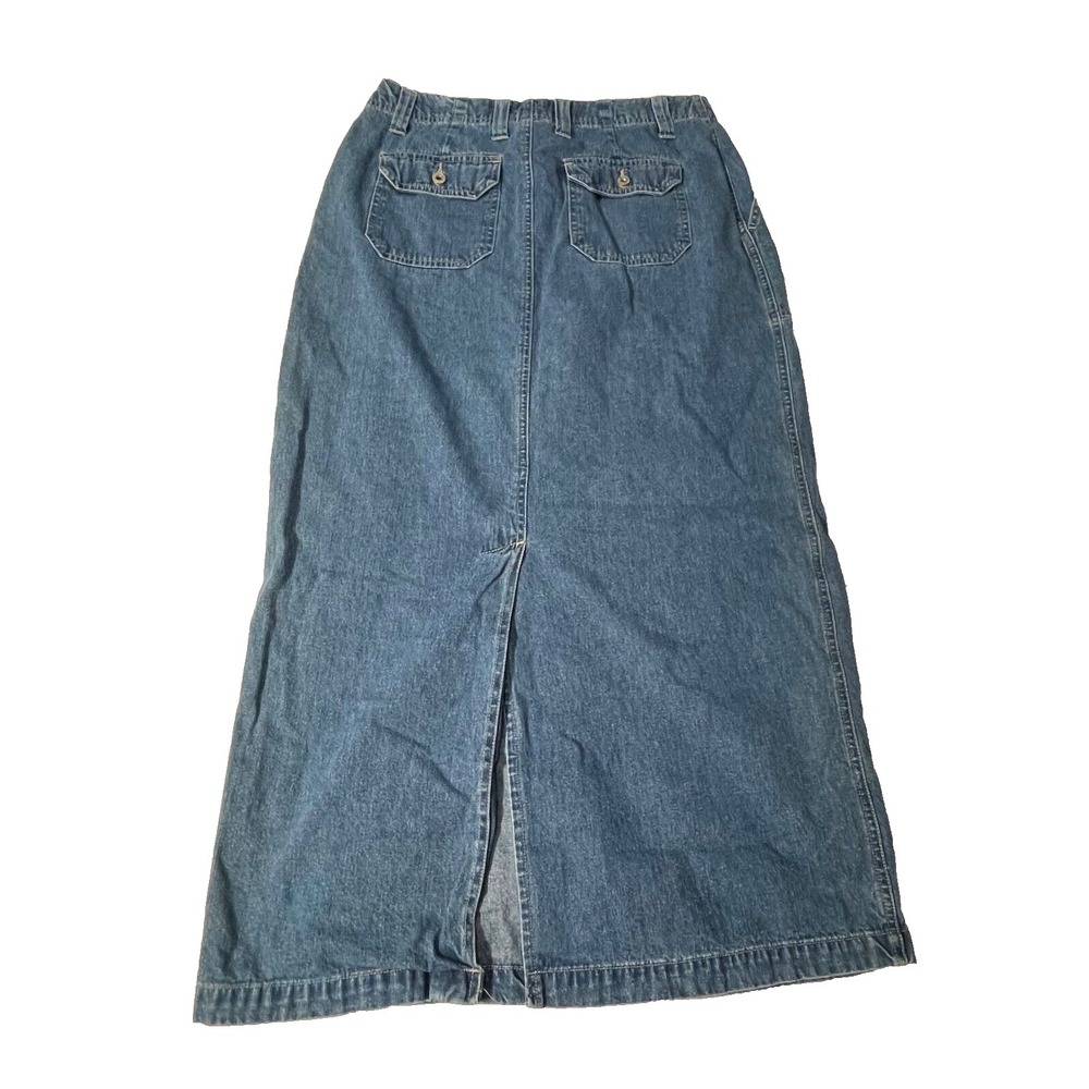 Old Navy Denim Skirt Women's 10 Blue Modest Western Ranch Prairie 90's Y2K VTG. - Picture 2 of 4